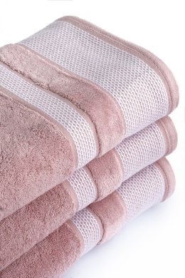 Ręcznik bawełniany 50x90 carlo pudrowy